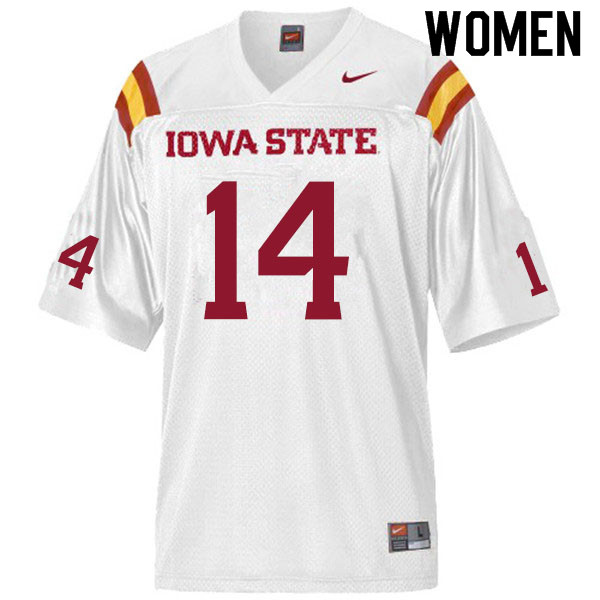 Iowa State Cyclones Women's #14 Michal Antoine Jr. Nike NCAA Authentic White College Stitched Football Jersey JY42G50HO